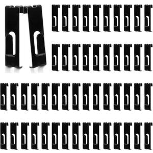 Utility Notch Display Hook Gridwall Black Metal Gridwall Picture Hanger Gridwall Accessories for Retail, Displaying Photogragh, Art Shows, Paintings (50)