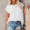 NEYOUQE Womens Summer Fall Basic Plain Tees Shirt Long/Short Sleeve T Shirts Casual Comfy Tops Trendy T-Shirts(S-XXL) (White, S)