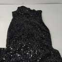 Cololura Women Sequin Elegant Sexy One Shoulder Tassel Mermaid Bodycon Cocktail Evening Dress M