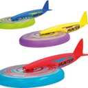 IMC Toys Jet Disc Hunter - 9" Disc and Plane Glider Tail, Great Outdoor Play, Easy to Throw and Catch, for Kids 6 and Up - Blue