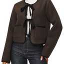 YEXPINE Women's Tie Front Jacket Small