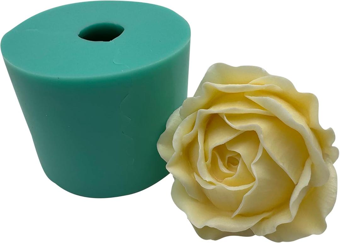 Blooming Rose Crystal Epoxy Silicone Mold,Home Decoration Gift Craft Flower Resin Molds, Chocolate Mousse Cake Mould, Aroma Plaster Stone Scented Candle Wax Silicone Mould