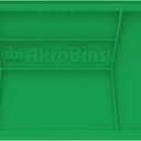 Akro-Mils 30260 AkroBins Plastic Storage Bins, Space-Saving Stackable Bins for Garage, Pantry, Craft Organization, 18" x 11" x 10", Green, 6-Pack