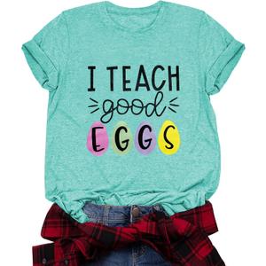2026 Happy Easter Shirts for Women Funny Bunny Carrots Graphic Shirt Easter Tee Tops