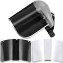 Amylove 2 Pcs Safety Face Shield for Grind and Cutting Lightweight Protective Masks with Clear Replacement Guard Mask (Classic Style,Gray,Black,Clear) (1 Count (Pack of 2))