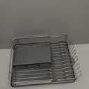 Dish Rack, Large Capacity, Dish Drying Rack with Cutlery Holder, Removable Drip Tray, Cup Holder, Compact Kitchen Drainers for Countertop, Grey