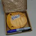 Hosting Essentials: Drink & Cup Holder with Marker Slot - Prevent Mix-Ups at Parties, BBQs, Weddings, Cookouts & Birthdays - Wooden Organizer Fits Universal Disposable Cup Sizes