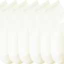 MAGIARTE Womens Cotton Ankle Socks Low Cut Athletic Casual Mutil Color No Show Running Socks for Women (6-9, Ankle Socks Color #19 (Over Ankle, Off White 6-pairs))