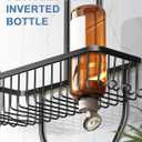 Shower Caddy Hanging - Never Rust Shower Hanging Organizer - Aluminum Over the ShowerHead Caddy with Soap Basket and 6 Hooks for Razor/Sponge (Black)
