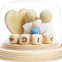 DIY Miscarriage Gifts for Mothers Glass and Wooden Box Miscarriage Memorial Baby Memory Box(Blue)
