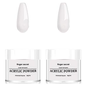 2 x Acrylic Nail Powder Clear 60g, Advanced Acrylic Polymer Powder, Acrylic Powder for Acrylic Nails Clear 30g 2Packs