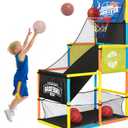 LovesTown Arcade Basketball Game, Basketball Hoop for Kids with 4 Balls Outdoor Indoor Active Play Toys Carnival Games Birthday Gifts for Boys Girls