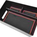 Compatible with BMW X5 G05/X6 G06/X7 G07 Center Organizer Tray Armrest Box Storage Secondary Car Interior(Armrest Box red)
