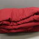 Amazon Basics 3-Piece Soft Microfiber Kids' Comforter and Pillow Sham Set, Full/Queen, Red, Solid