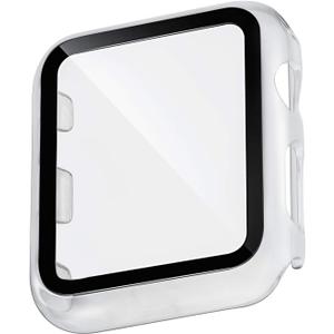 WITHit Protective Glass Cover with Integrated Bumper, Compatible with Apple Watch, 38mm, Clear  Seamless Fit, Easy Installation, Screen Protector and Bumper for Apple Watch