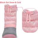 Felabo Kids Snow Boots for Boys & Girls  Warm Water-Resistant Winter Boots Easy to Put On (Toddler/Little Kid/Big Kid) (Pink)