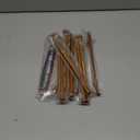 7 Pairs Bamboo Knitting Needles Set, Bamboo Natural, Long Wooden Knitting Needle, Single Point Straight Wood Needles, Wooden Knittings Needle for Beginners for Making Sweater, Shawl, Scarf