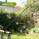 ERYTLLY Heavy Duty Deck Hook, Extensible and Adjustable Deck Hook with 2" Non Slip Horizontal Clamp for Hanging Bird Feeder, Plants, Suet Baskets,Wind Chimes,Lanterns and More