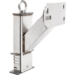 Stainless Steel Trailer Spare Tire Mount fits 2x4 Stake Pocket, fits 4, 5, 6 Lugs Trailer Wheels on 4",4.5'',4.75'',5'',5.5''and 6''Bolt Patterns, Holds up to 150 Lbs
