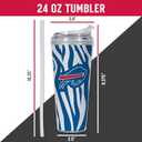 Rico Industries NCAA Standard 24oz Acrylic Tumbler with Hinged Lid, Officially Licensed Double Wall Tumbler with Straw