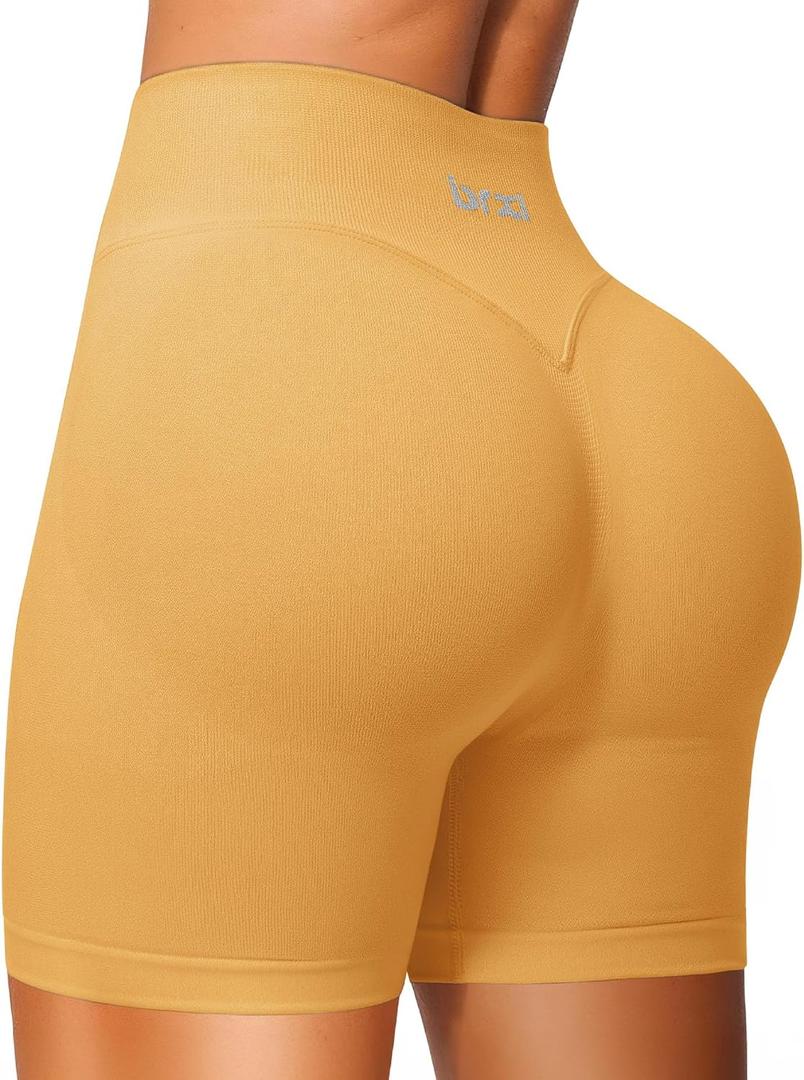 BRXL Workout Shorts Women 2.5"/ 3.6" Scrunch Butt Biker Shorts Tummy Control Seamless High Waisted Gym Shorts S