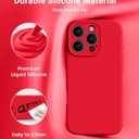 OTOFLY Magnetic for iPhone 16 Pro Max Case,Compatible with Magsafe,Classic Liquid Silicone Mobile Phone Case,Integrated Camera Control Button,Anti-Scratch Microfiber Lining, Red