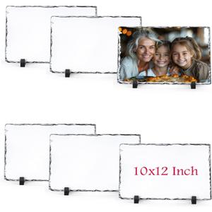 Sublimation Slate Blanks 10x12 Inch 6 Pack Sublimation Rock Stone Picture Plaque Bulk