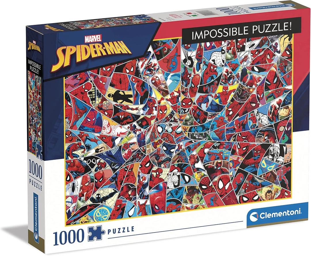 Clementoni Spider-Man Impossible Jigsaw Puzzle, Medium, 1000 Pieces, Multicolored, 39657 Clementoni Spider-Man Impossible Jigsaw Puzzle, Medium, 1000 Pieces, Multicolored, 39657