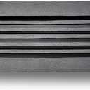 Prima Decorative Cast Aluminum Floor Register/Vent Cover : 3"x10" with Damper for Floors, Walls & Ceilings, Metal, Paintable, Modern Linear Design, Black Matte (VR-109)