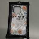 Compatible for iPhone 16 Pro Case, Aesthetic White Flowers Case Compatible with MagSafe, Dual Layer Shockproof Protective Cover for Girls Womens