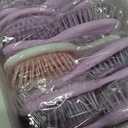 Bridesmaid Proposal Gifts 8pcs Mini Travel Brush bachelorette party accessories Cute hair Brush for Wedding Party Favors for Wedding Party Favors (White&Purple, 8pcs)