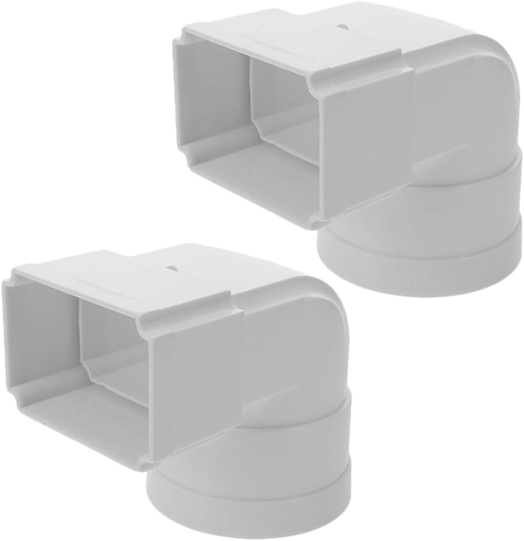 Veemoon Plastic Drain Pipe Adapter for Rain Gutter Downspout 2-Pack Square to Round Downspout Connector for Residential and Villa Water Drainage Easy Installation Weather Resistant