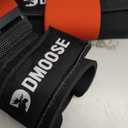 DMoose Fitness Weight Lifting Hooks (Pair) for Deadlifts, Pull Ups, Rows & Shrugs - Anti-Rip Nylon Strap Hand Grips with Thick Wrist Padding - Heavy Duty Wrist Straps for Weightlifting & Gym Workouts (Red)