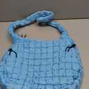 Large Quilted Hobo Bag Bubble Crossbody Handbag Cloud Tote Shoulder Bag Casual Bag Gift for Women (Blue)