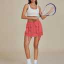 luvamia Skorts for Woman High Waisted Cargo Pocket Elastic Waist Fast Dry Casual Hiking Tennis Sports Skirts with Shorts (XXL)