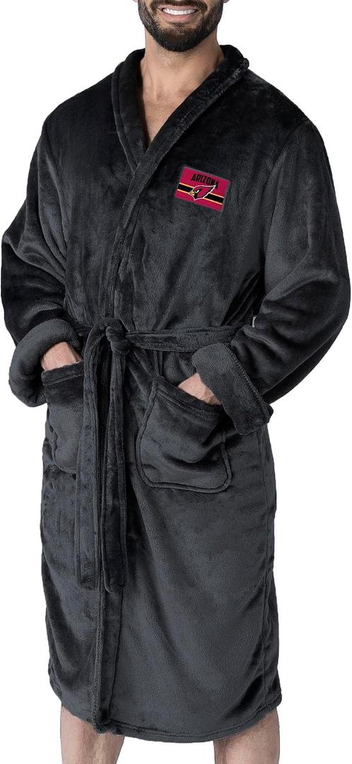 Northwest NFL Arizona Cardinals Silk Touch Bath Robe, Large/X-Large, Rollout Black