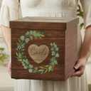 Kate Aspen Brown Rustic Wood Gift & Wedding Card Box, Money Box, Farmhouse Wedding Decor For Reception - Also Perfect for Boho Baby Showers, Birthdays, 2025 Graduation