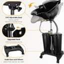Portable Shampoo Bowl with Electric Pump, Plastic Shampoo Unit with 2 Bucket and Drain Hoses, Basin Height Adjustable Portable Salon Sink for Home Salon Use, Large