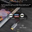 Reborn USB C Female to HDMI Male Adapter | 4K Uni-Directional USB Type C Source to HDMI 2.0 Display Converter Thunderbolt 3/4 to HDMI for MacBook Pro/Air, Galaxy S9 to S23, Surface - 1Pack