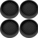 3X3 Round Rubber Caster Cups, Non Slip Furniture Pads, Anti-Slip Gripper, Anti Skid Furniture Feet, Anti Slide Floor Protector for Bed Couch Table Chair Stoppers - Black, 4 Pack