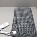 Heating Pad-Electric Heating Pads for Back,Neck,Abdomen,Moist Heated Pad for Shoulder,Knee,Hot Pad for Arms and Legs,Dry&Moist Heat & Auto Shut Off(Charcoal Gray, 12''24')