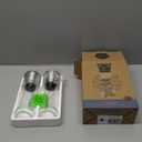 Home EC Premium Stainless Steel Sea Salt and Pepper Grinder Set of 2 - Adjustable Ceramic - Tall Glass Salt and Pepper Shakers - Kitchen Spice Mill W/Funnel & EBook