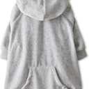 Pet Passion Cooper II Organic Cotton Velour Dog Hoodie Pet Coat for  Dogs, Light Heather Gray, Large