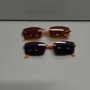Dollger Sunglasses for Women Men Retro Metal Frame Rectangle Square Sunglasses 70s 80s Large Designer Shades