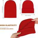 Rosoz Unisex Beanie Winter Knitted Skull Cuffed Soft Warm Hat for Men/Women Slouchy Ski Watch Cap (Red)