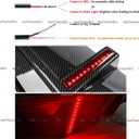 20142017 Compatible with Infiniti Q50, Rear Bumper Diffuser with V2 LED Brake Light, Carbon Fiber Pattern Wheel X