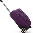 Laduga Softside Expandable Luggage with Large Wheels Carry-On Luggage Suicase (Purple, 21-Inch)