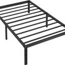 Metal Platform Bed Frame Twin Size, 18 Inch Height with Heavy Duty Steel Support, No Box Spring Needed, Easy Assembly and Underbed Storage,Black