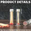 Zhehao 48 Pcs Empty Matches Jars with Strike Stickers Blank Match Boxes for Guests Wedding Bridal Shower Baby Shower Graduation Party Favor, 0.87 x 3.15 Inch
