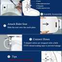 Electric Bidet Toilet Seat Elongated with Heated Seat, Warm Air Dryer, Endless Warm Water, Oscillating and Pulsating Spray Wash, Stainless Steel Self-Clean Nozzle (Bidet Toilet Seat Elongated 2)